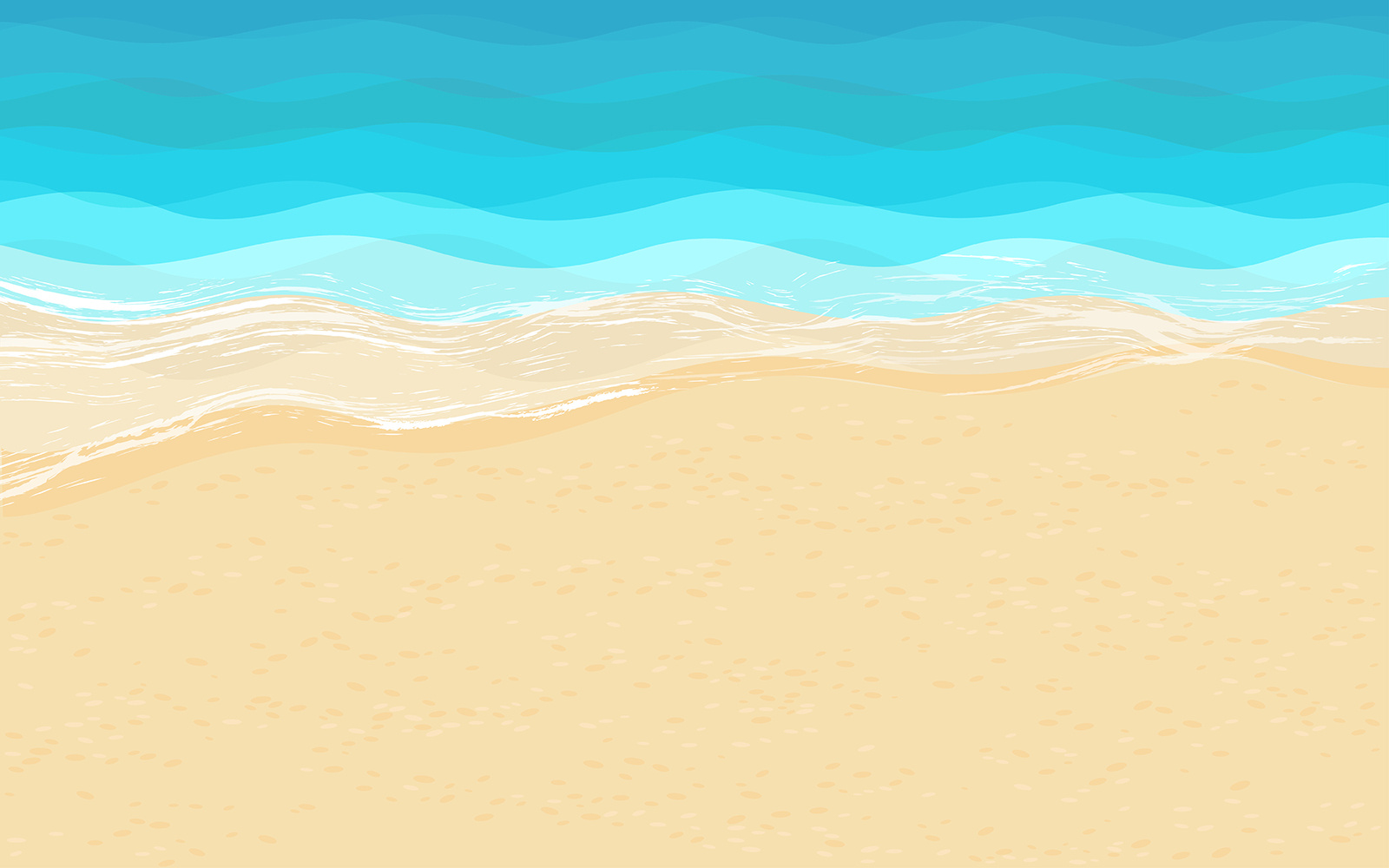 Marine Background with Sandy Seashore and Sea